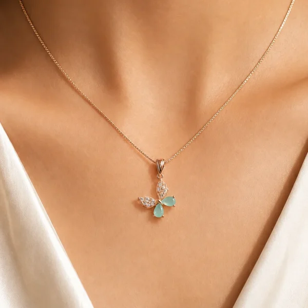Mint Butterfly Pendant